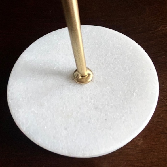 HomeGoods Gold (colored) and White Jewelry Tree, Metal and Stone - Picture 5 of 6